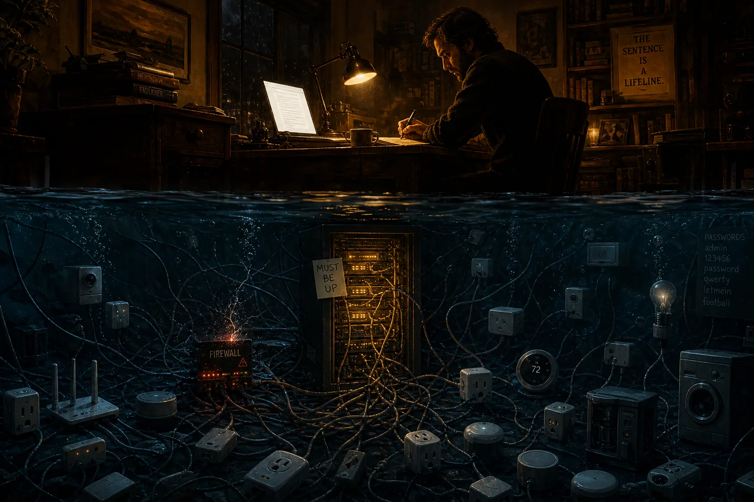 The Writing Room Has a Physical Layer, or What Happened When I Read the Firewall Instead of My Notes